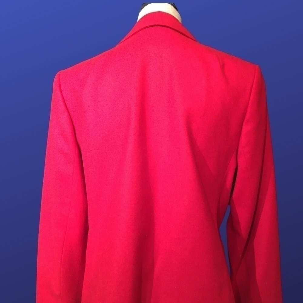 𝅺pendleton Cropped Blazer, CRIMSON RED, Pre-owned, GORGEOUS, Size 14 - Picture 2 of 10